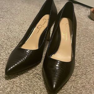 Black Snake Skin Heels BRAND NEW